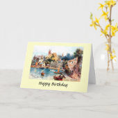 Carte d'anniversaire - Penzance, Cornouailles (Fleur jaune)