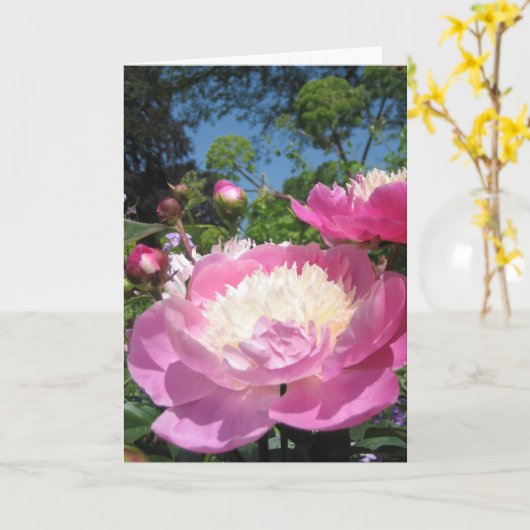 Carte d'anniversaire Peony (Fleur jaune)