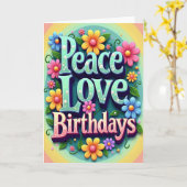 Carte d'anniversaire Perle Orb (Fleur jaune)
