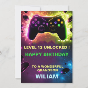 Carte d'anniversaire PersonaliZed Gamer