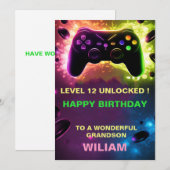 Carte d'anniversaire PersonaliZed Gamer (Devant / Derrière)