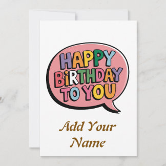 Carte d'anniversaire personnalisable