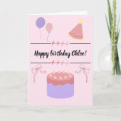 Carte d'anniversaire personnalisable (Devant)