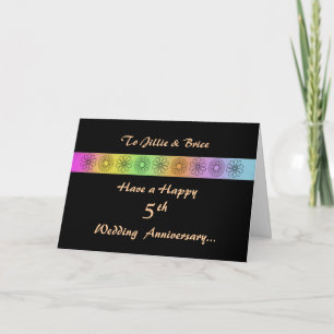 Carte d'anniversaire personnalisable 5 ans