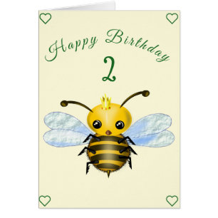 Carte d'anniversaire personnalisable de 2 ans de l
