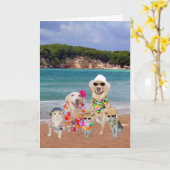 Carte d'anniversaire personnalisable en Hawaiian (Fleur jaune)