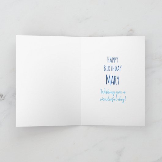 CARTE D'ANNIVERSAIRE PERSONNALISABLE EN NOUVELLE-Z (Intérieur)