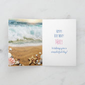 CARTE D'ANNIVERSAIRE PERSONNALISABLE JOUR PLAGE (Intérieur)