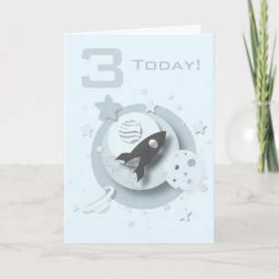 Carte d'anniversaire personnalisable Moon & Stars