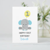 Carte d'anniversaire personnalisable pour enfant (Debout devant)