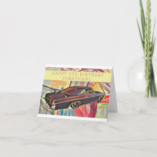 Carte d'anniversaire personnalisable pour enfants (Devant)