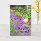 Carte d'anniversaire personnalisable pour grand-mè (Fleur jaune)