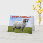 Carte d'anniversaire personnalisable Ram (Fleur jaune)