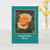 Carte d'anniversaire personnalisable, Rose Dreamin (Fleur jaune)