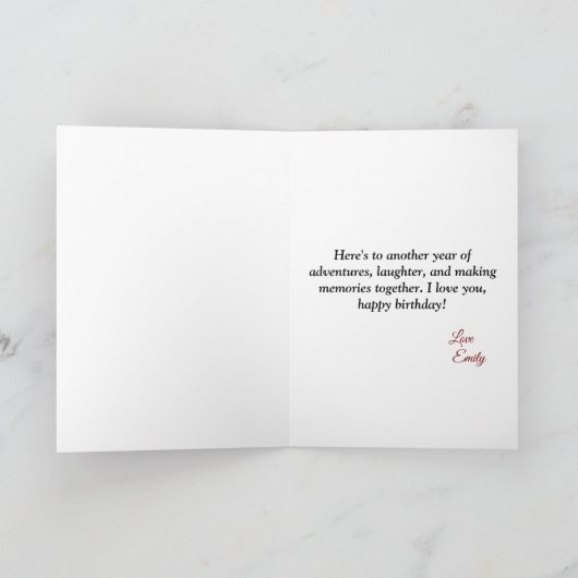 Carte d'anniversaire personnalisée (Intérieur)