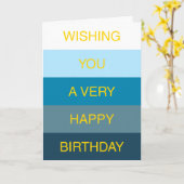 Carte d'anniversaire personnalisée (Fleur jaune)