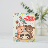 Carte d'anniversaire personnalisée (Debout devant)