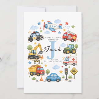 Carte d'anniversaire personnalisée 2 ans pour garç