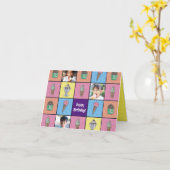 Carte d'anniversaire personnalisée à la crème glac (Fleur jaune)