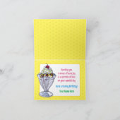 Carte d'anniversaire personnalisée à la crème glac (Intérieur)