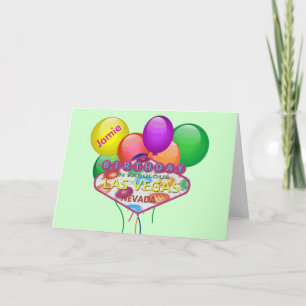 Carte d'anniversaire personnalisée à Las Vegas