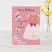 Carte d'anniversaire personnalisée aux petites fil (Fleur jaune)
