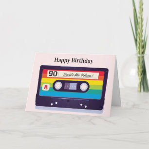 Carte d'anniversaire personnalisée avec cassette a