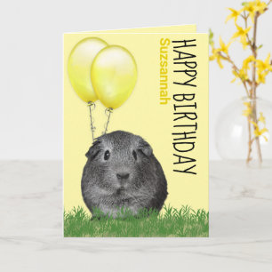 Carte d'anniversaire personnalisée avec cochons d'