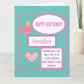 Carte d'anniversaire personnalisée avec nom (Devant)