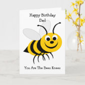 Carte d'anniversaire personnalisée Bee Design (Fleur jaune)