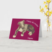 Carte d'anniversaire personnalisée Blue Greyhound (Fleur jaune)