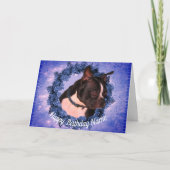 Carte d'anniversaire personnalisée Boston Terrier (Devant)