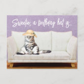 Carte d'anniversaire personnalisée Chapeau de sole (Devant)