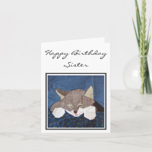 Carte d'anniversaire personnalisée - Chatons endor
