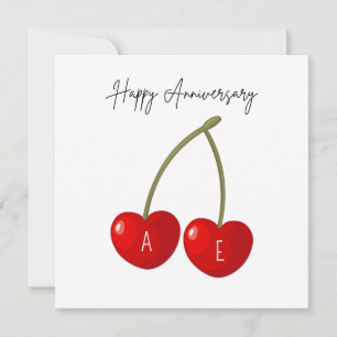 Carte d'anniversaire personnalisée Cœurs de Cerise