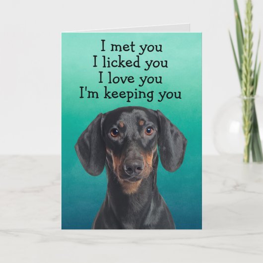 Carte d'anniversaire personnalisée Dachshund (Devant)