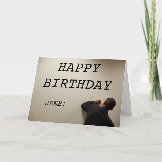 Carte d'anniversaire personnalisée de Barack Obama (Devant)