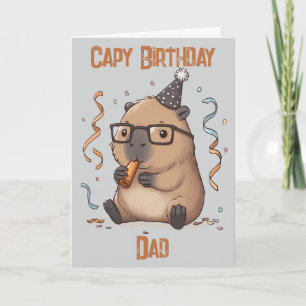 Carte d'anniversaire personnalisée de capybara