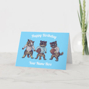 Carte d'anniversaire personnalisée de football amé