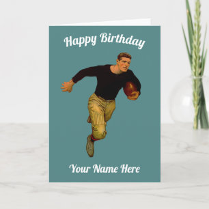 Carte d'anniversaire personnalisée de football amé