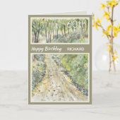 Carte d'anniversaire personnalisée de la 60e Monta (Fleur jaune)