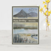 Carte d'anniversaire personnalisée de la 60e Monta (Fleur jaune)