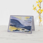 Carte d'anniversaire personnalisée de la 60e Monta (Fleur jaune)