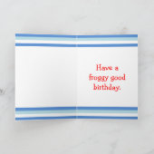 Carte d'anniversaire personnalisée de la grenouill (Intérieur)