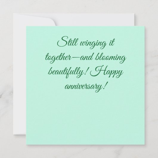 Carte d'anniversaire personnalisée de la libellule (Dos)