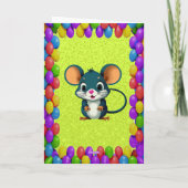 Carte d'anniversaire personnalisée de la souris (Dos)