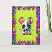 Carte d'anniversaire personnalisée de la souris (Dos)