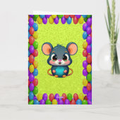 Carte d'anniversaire personnalisée de la souris (Dos)