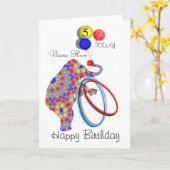 Carte d'anniversaire personnalisée de l'enfant (Fleur jaune)