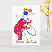 Carte d'anniversaire personnalisée de l'enfant (Fleur jaune)